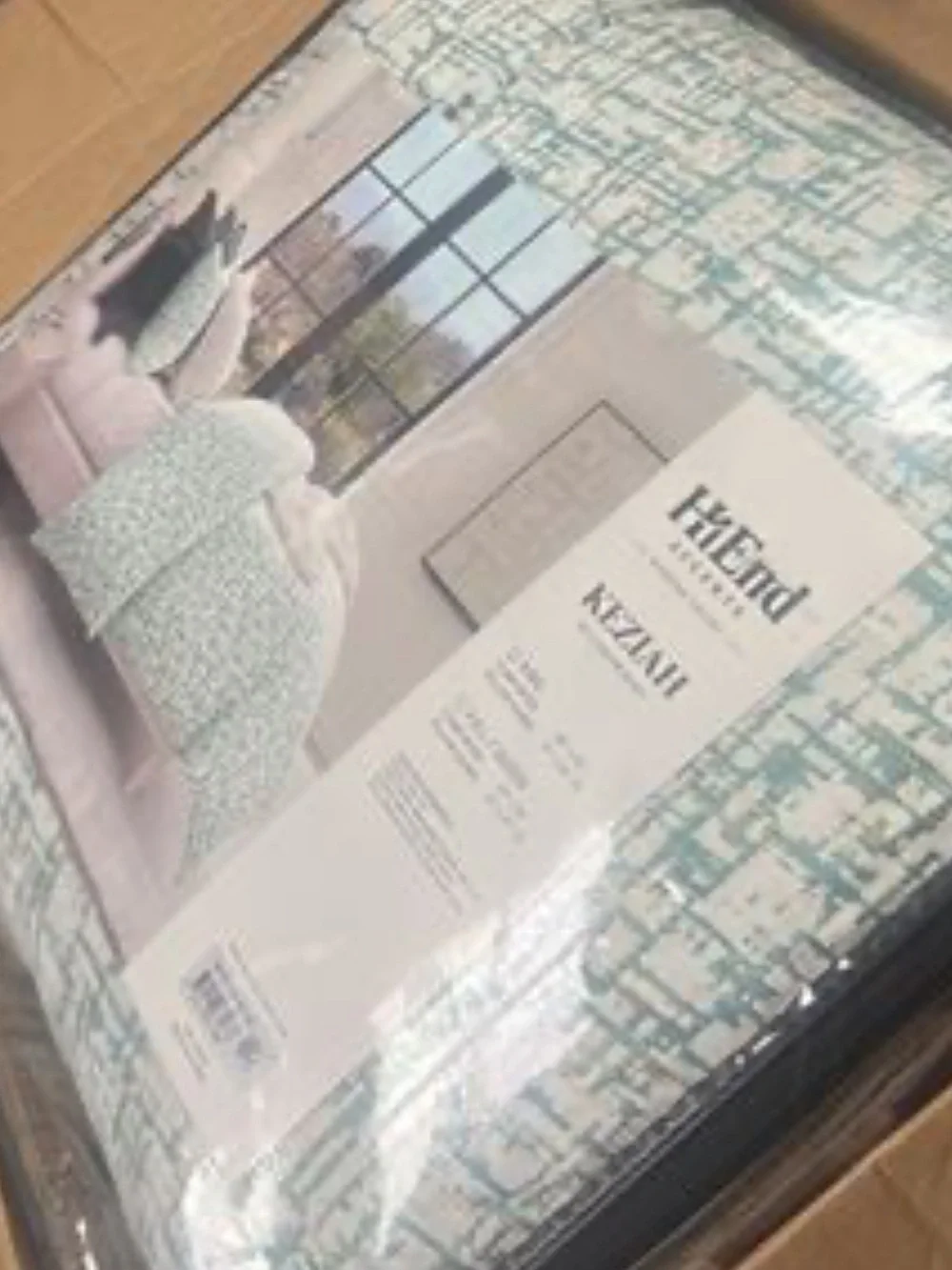 HiEnd Accents Keziah Green Textured Pattern Chenille Jacquard Modern Comforter